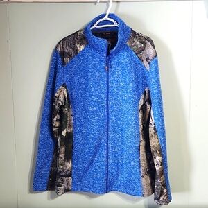 Blue and camo zipup